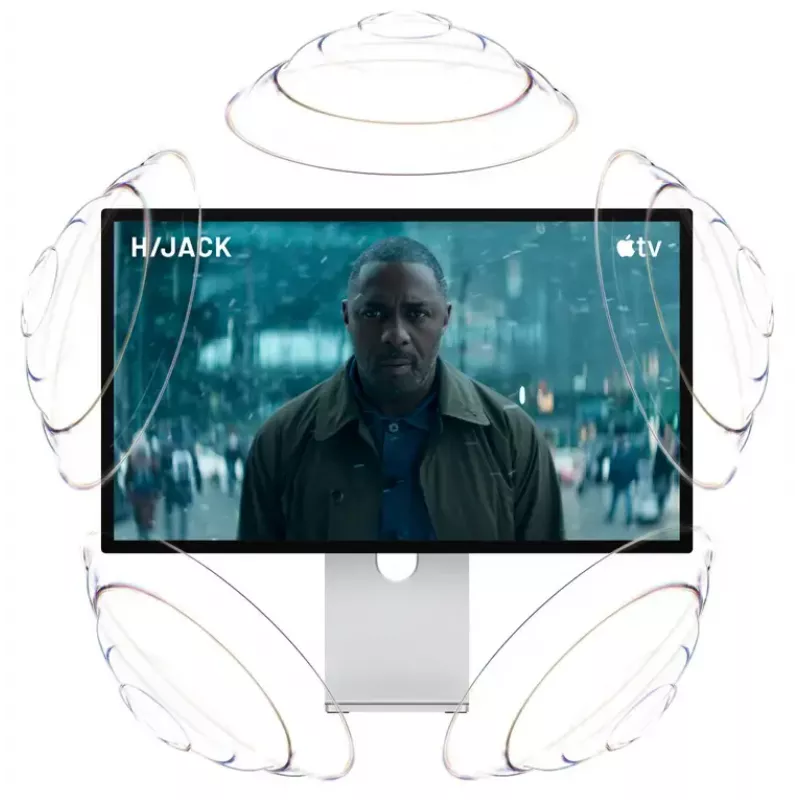 Monitor Apple Studio Display XDR 27 pulgadas 5K Ultra HD LED, cristal estándar, pie reclinable y ajustable en altura, plata