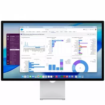 Monitor Apple Studio Display con cristal nano-texture y pie reclinable (MFF14RC/A)