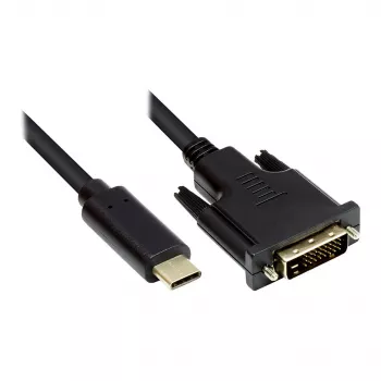 Adaptador de cable de vídeo Alcasa GC-M0110 2 m USB Type-C DVI-D negro (GC-M0110)
