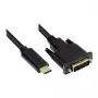 Adaptador de cable de vídeo Alcasa GC-M0110 2 m USB Type-C DVI-D negro (GC-M0110)