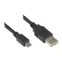 Cable de conexión USB 2.0 EASY conector macho A a conector macho Micro B, negro, 0,5 m, Good Connections® (2510-EUM005)