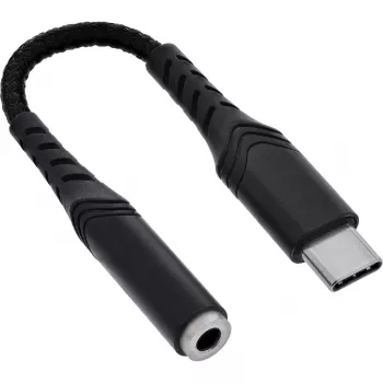 Adaptador de audio InLine 33054E USB-C a 3,5 mm con DAC integrado, cable de 15 cm