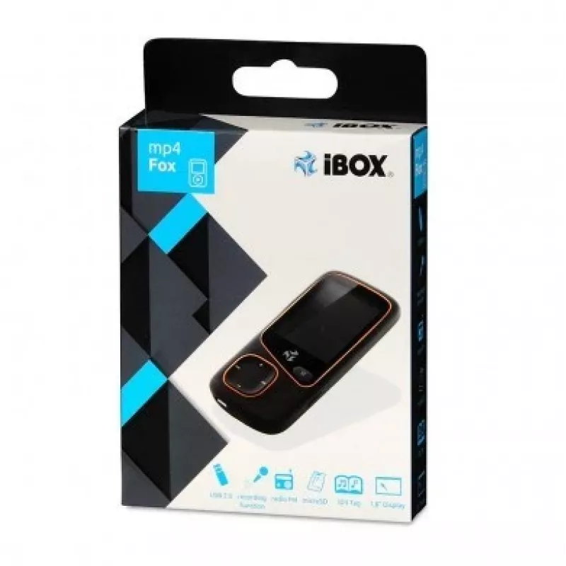 Reproductor MP4 portátil IBOX IMP34V1816BK — 4 GB, pantalla LCD, radio FM, soporte MicroSD, negro