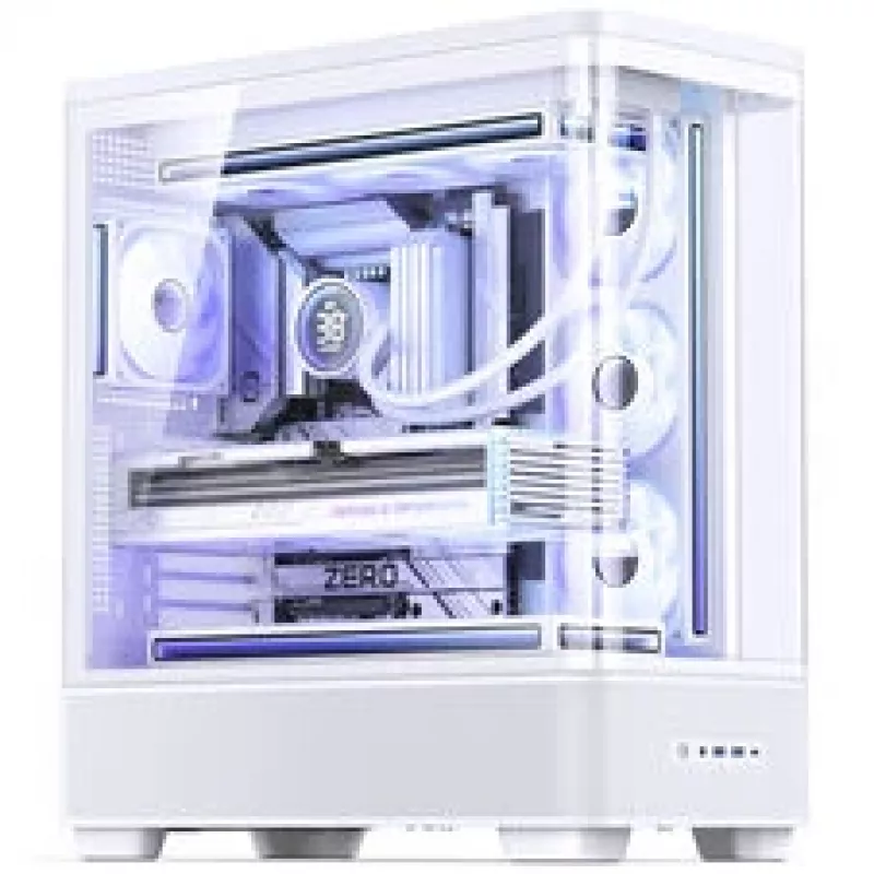 Caja Jonsbo TK-5, torre Midi, ATX, cristal templado – Blanco