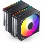 Disipador de CPU Jonsbo CB80 de doble torre con 2 ventiladores PWM RGB de 120 mm – negro