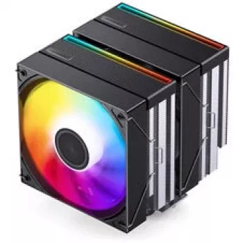 Disipador de CPU Jonsbo CB80 de doble torre con 2 ventiladores PWM RGB de 120 mm – negro