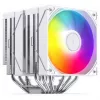 Disipador de CPU Jonsbo CB80 de doble torre con 2 ventiladores PWM ARGB de 120 mm — Blanco