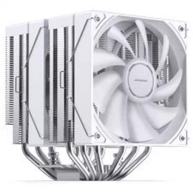 Disipador de CPU Jonsbo CB80 de doble torre con 2 ventiladores PWM ARGB de 120 mm — Blanco