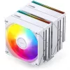 Disipador de CPU Jonsbo CB80 de doble torre con 2 ventiladores PWM ARGB de 120 mm — Blanco