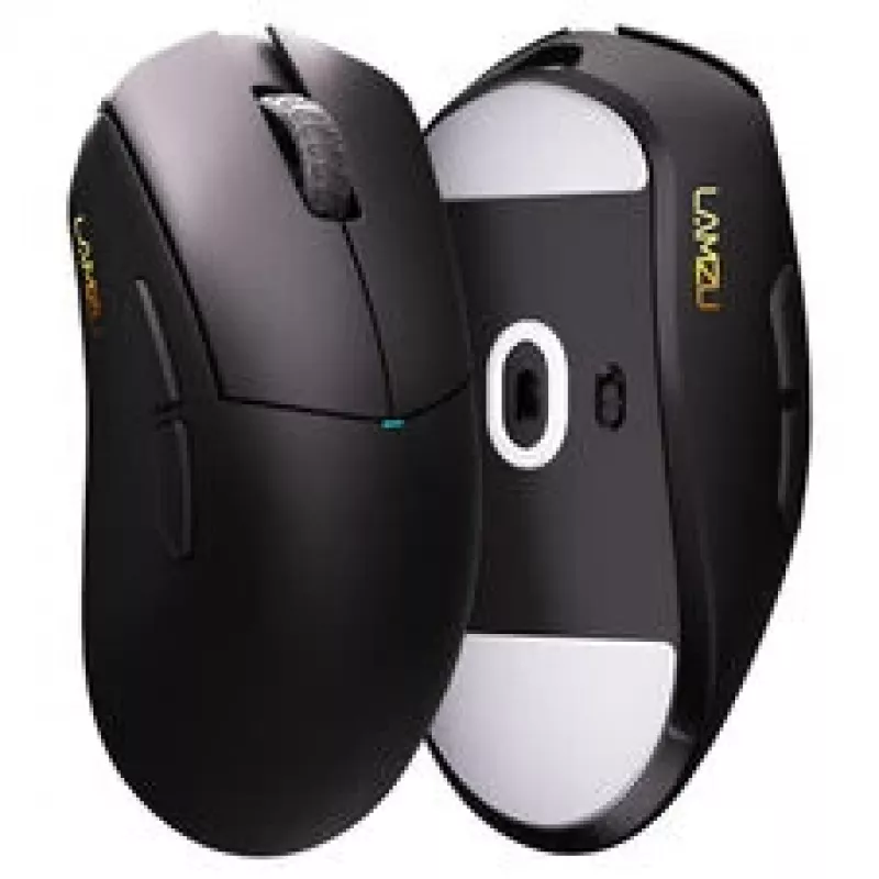 Ratón gaming Lamzu Paro – frecuencia de sondeo de 8 kHz, inalámbrico 2,4 GHz, Negro