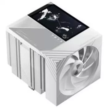 Disipador de CPU TRYX TURRIS T620, doble torre, con pantalla de 5 inch - 120 mm, blanco