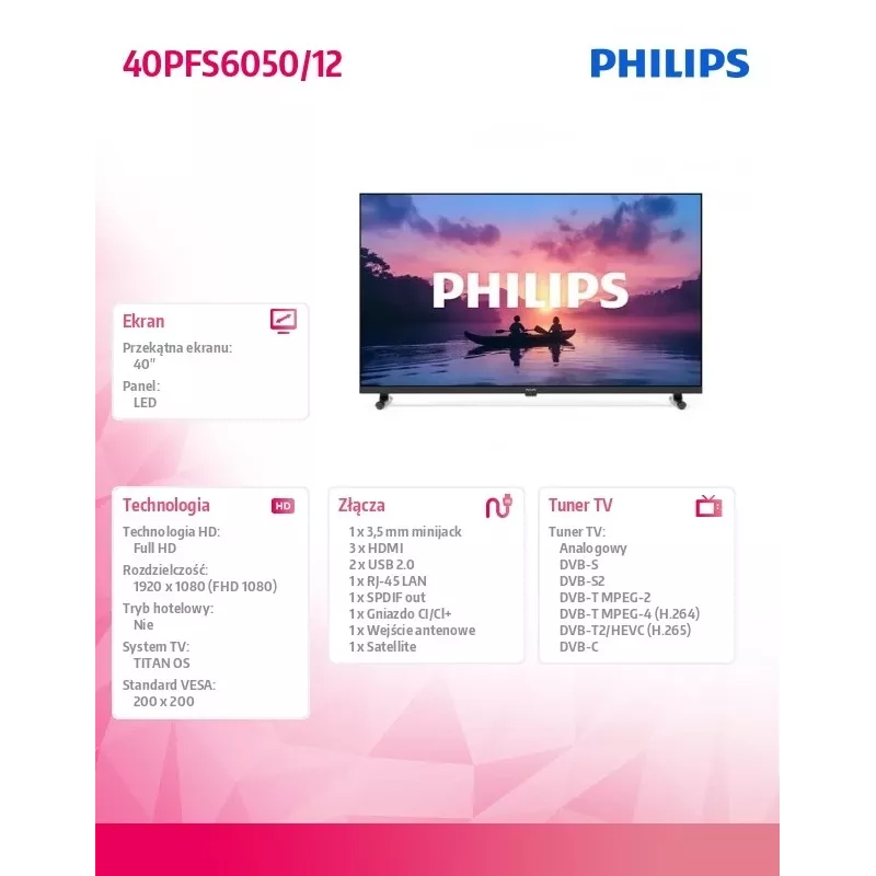 Philips 40PFS6050/12 TV LED Smart Full HD de 40