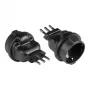 Adaptador de red con conector italiano tipo L (CEI 23-16, recto) a toma Schuko tipo F (CEE 7/3, recta), negro, Good Connections® (PA-6502S)