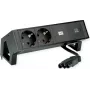 Bachmann 902.963 DESK2 regleta, negro (RAL9005), 2x Schuko, 1x USB-C 30 W