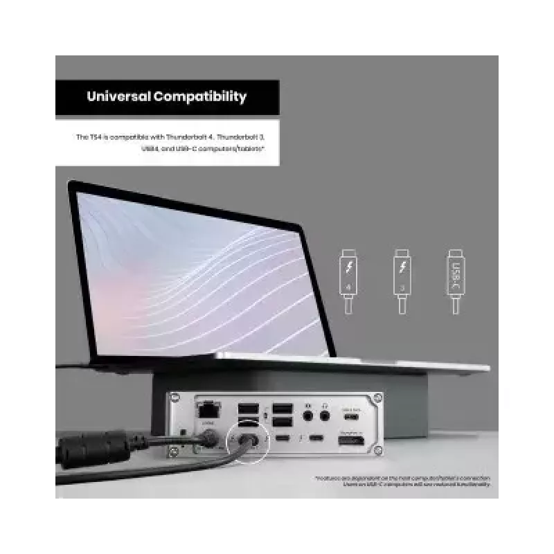 CalDigit TS4 gris hub USB 98W Power Delivery 100000 Mbit/s Ethernet
