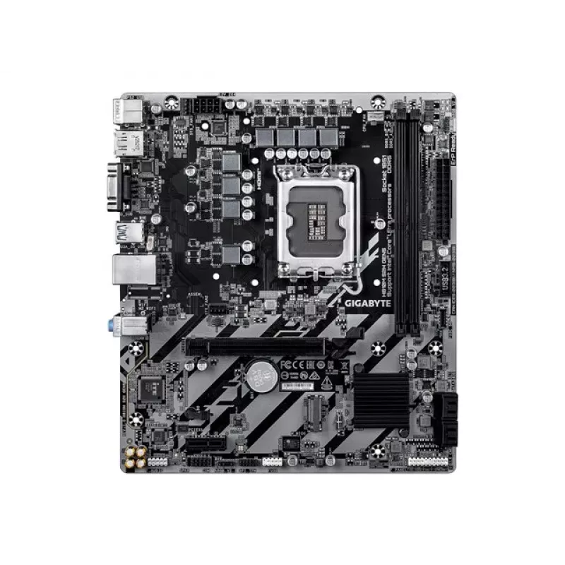 Placa base GIGABYTE H810M S2H GEN5 Micro ATX — LGA 1851, Intel H810, 2×DIMM DDR5 hasta 6400MHz, 1×PCIe 4.0 M.2, 1GbE