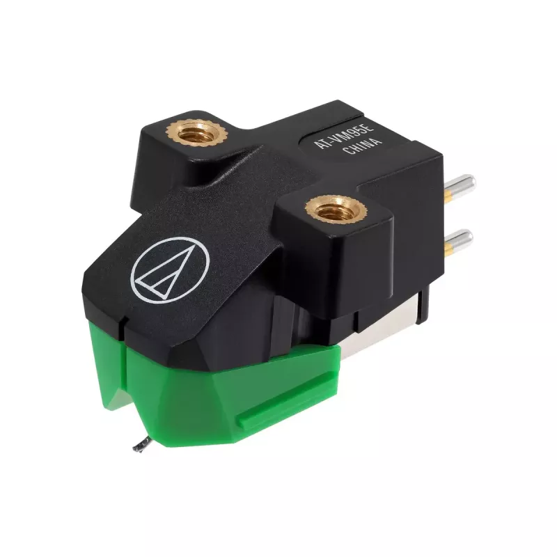 Audio-Technica AT-VM95E/H cápsula con portacápsulas AT-HS6BK premontado (negro/verde)