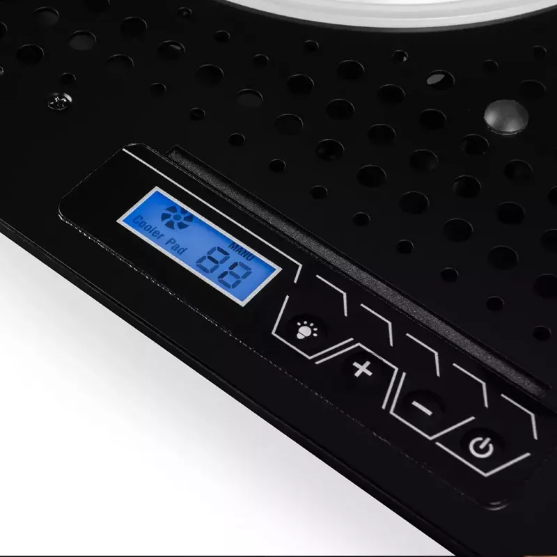 Base refrigeradora Modecom MC-CF18 RGB 45,7 cm 2 ventiladores Negra