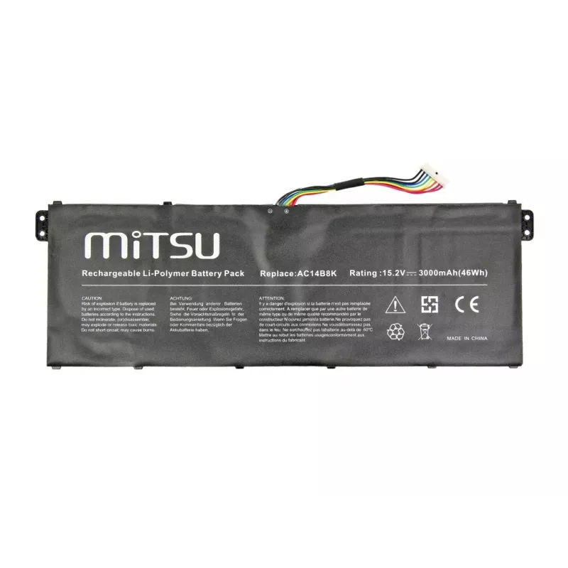 Batería MITSU BC/AC-E3 para portátiles Acer 2200 mAh 33 Wh 15,2 V