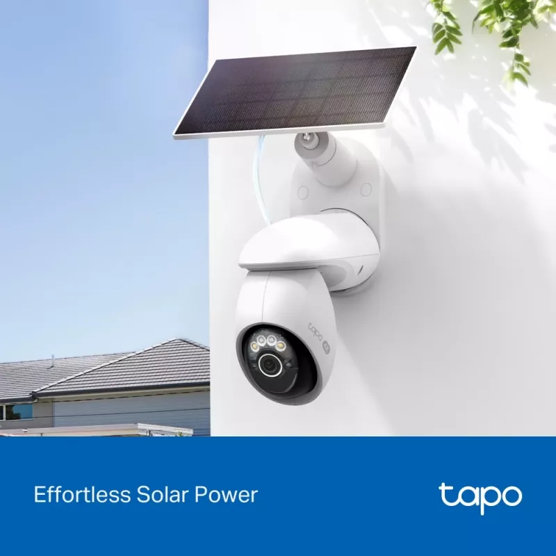 TP-Link Tapo Kit de cámara de seguridad giratoria/inclinable con alimentación solar