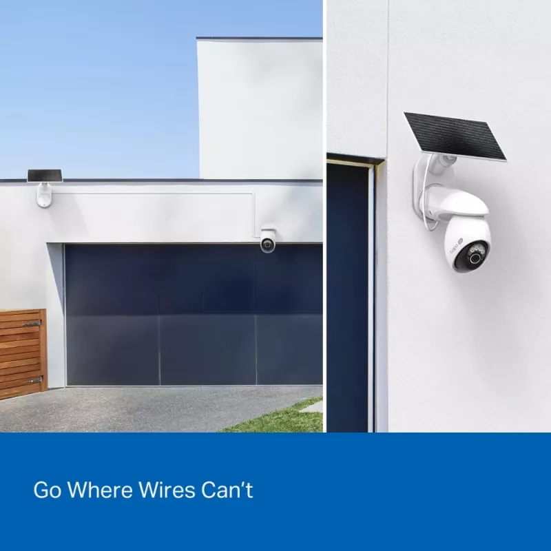 TP-Link Tapo Kit de cámara de seguridad giratoria/inclinable con alimentación solar
