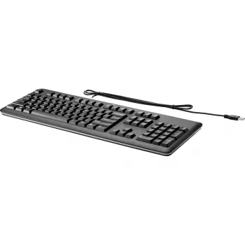 Teclado USB HP para PC tamaño completo con cable USB negro QY776AA#ABE