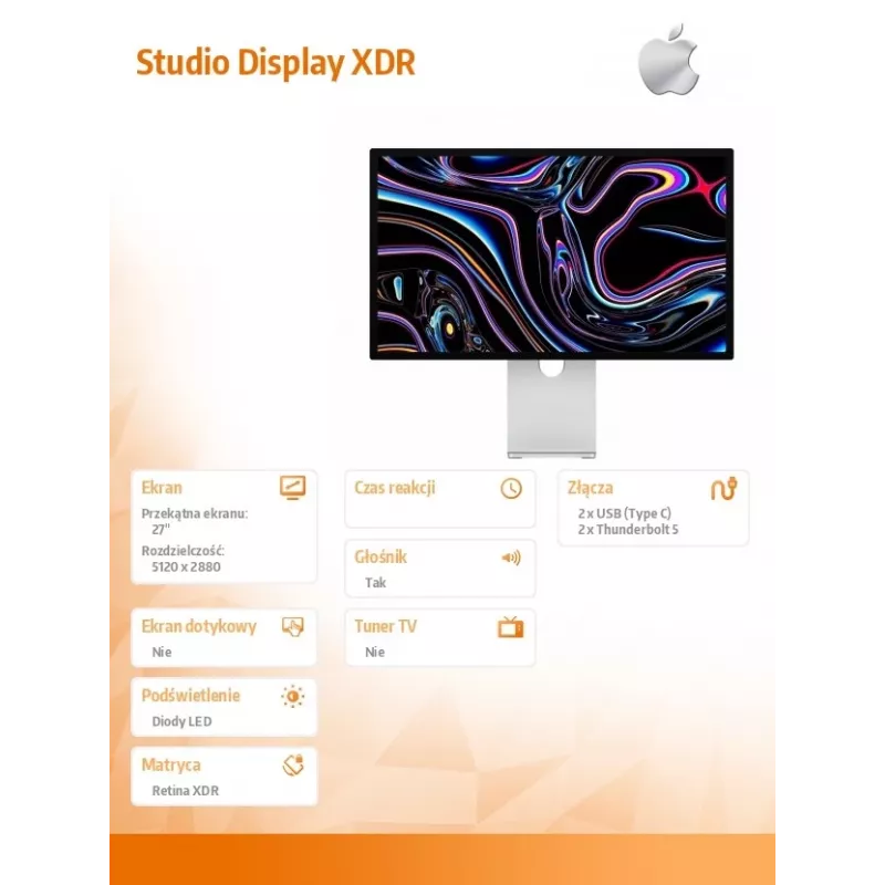 Monitor Apple Studio Display XDR con vidrio de textura nano, pie inclinable y regulable en altura