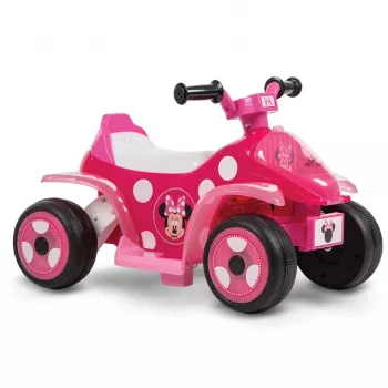 Quad infantil eléctrico para montar HUFFY Minnie Mouse modelo 19073W, ATV infantil a batería