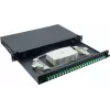 Helos 375555 caja de empalmes de fibra óptica de 19", 24x LC/APC Duplex OS2, lista para empalmar, negro