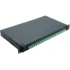 Helos 375555 caja de empalmes de fibra óptica de 19", 24x LC/APC Duplex OS2, lista para empalmar, negro
