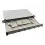 Helos 375550 caja de empalmes de fibra óptica de 19", 6x LC/APC Duplex OS2, lista para empalmar, gris