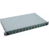Helos 375552 caja de empalmes de fibra óptica de 19", 12x LC/APC Duplex OS2, lista para empalmar, gris