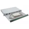 Helos 375554 caja de empalmes de fibra óptica de 19", 24x LC/APC Duplex OS2, lista para empalmar, gris