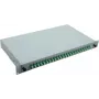 Helos 375554 caja de empalmes de fibra óptica de 19", 24x LC/APC Duplex OS2, lista para empalmar, gris