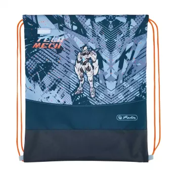 Set de mochila escolar HERLITZ Loop Plus TechMech para niños — poliéster, compuesto por mochila escolar, bolsa de deporte, estuche y plumier