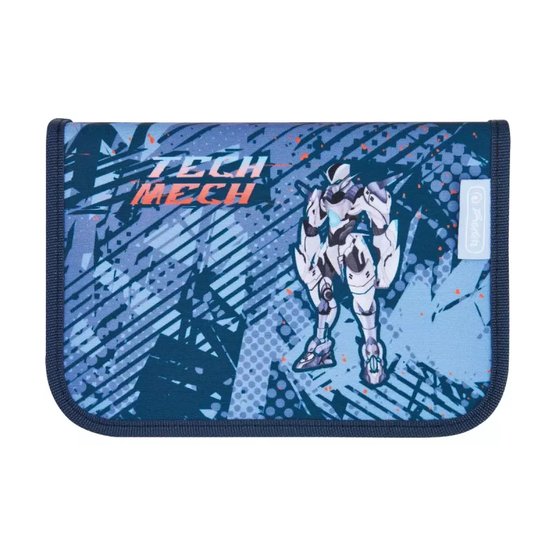 Set de mochila escolar HERLITZ Loop Plus TechMech para niños — poliéster, compuesto por mochila escolar, bolsa de deporte, estuche y plumier