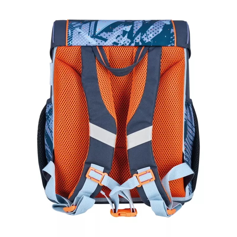 Set de mochila escolar HERLITZ Loop Plus TechMech para niños — poliéster, compuesto por mochila escolar, bolsa de deporte, estuche y plumier