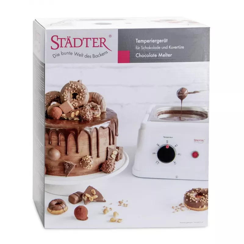Fundidor de chocolate Städter, 1,5 L, plateado/blanco