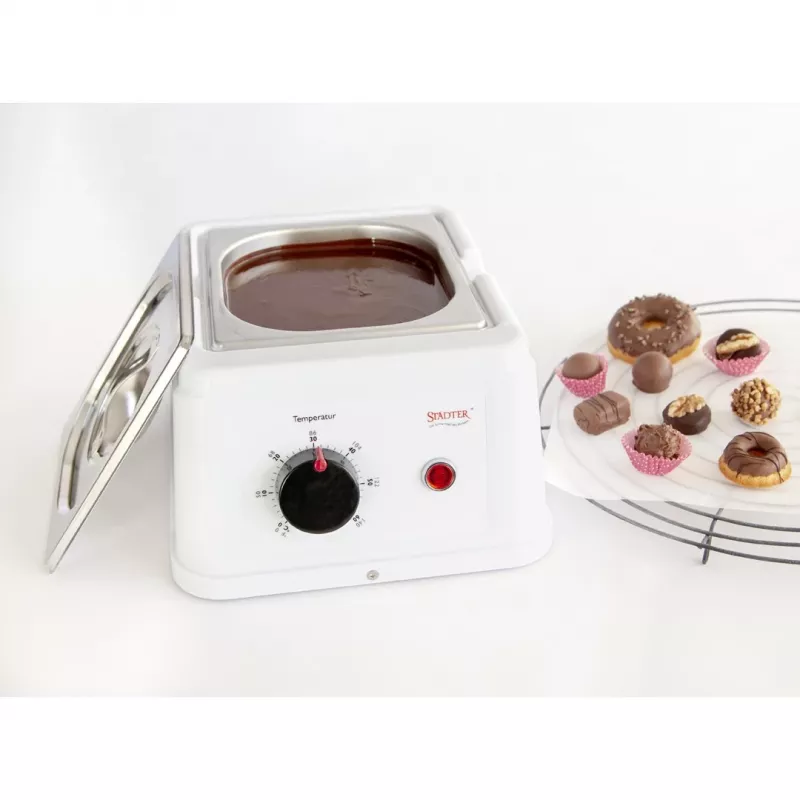 Fundidor de chocolate Städter, 1,5 L, plateado/blanco