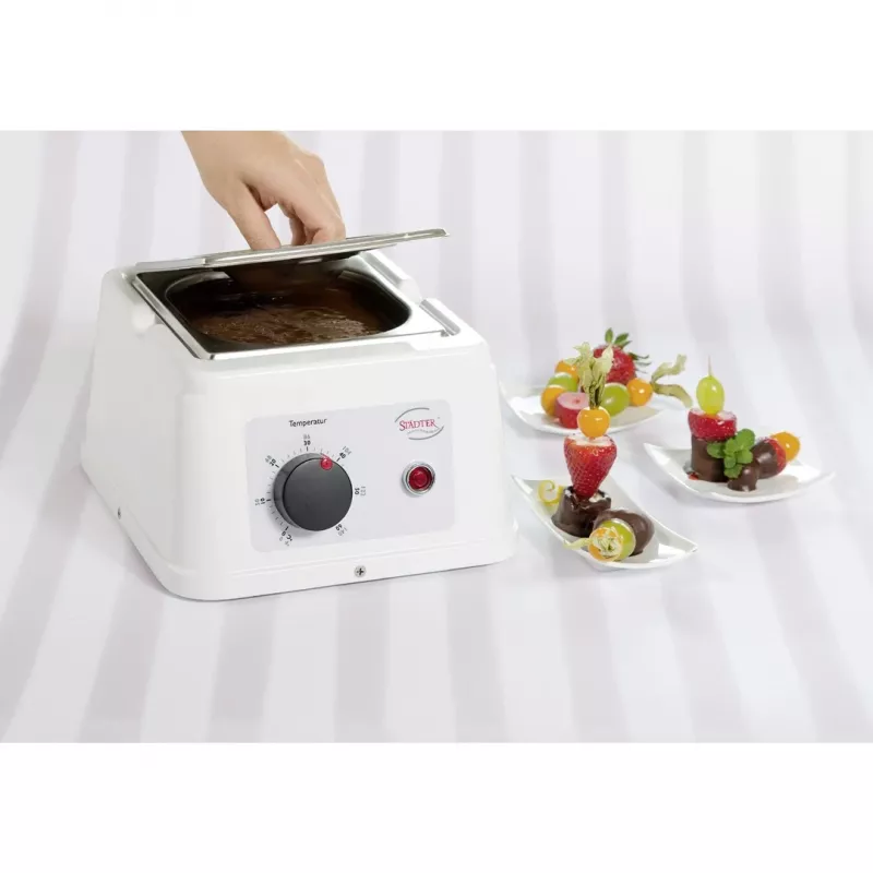 Fundidor de chocolate Städter, 1,5 L, plateado/blanco
