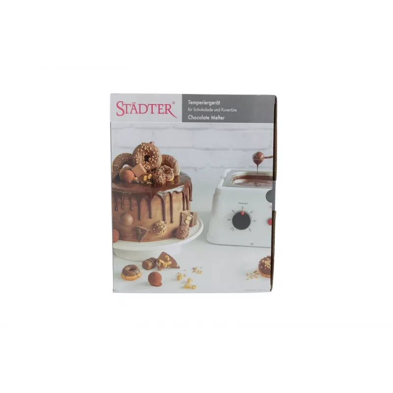 Fundidor de chocolate Städter, 1,5 L, plateado/blanco