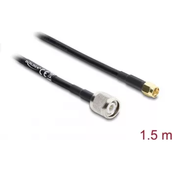 Cable de antena coaxial DELOCK conector macho TNC a conector macho SMA RG-58 C/U 1,5 m