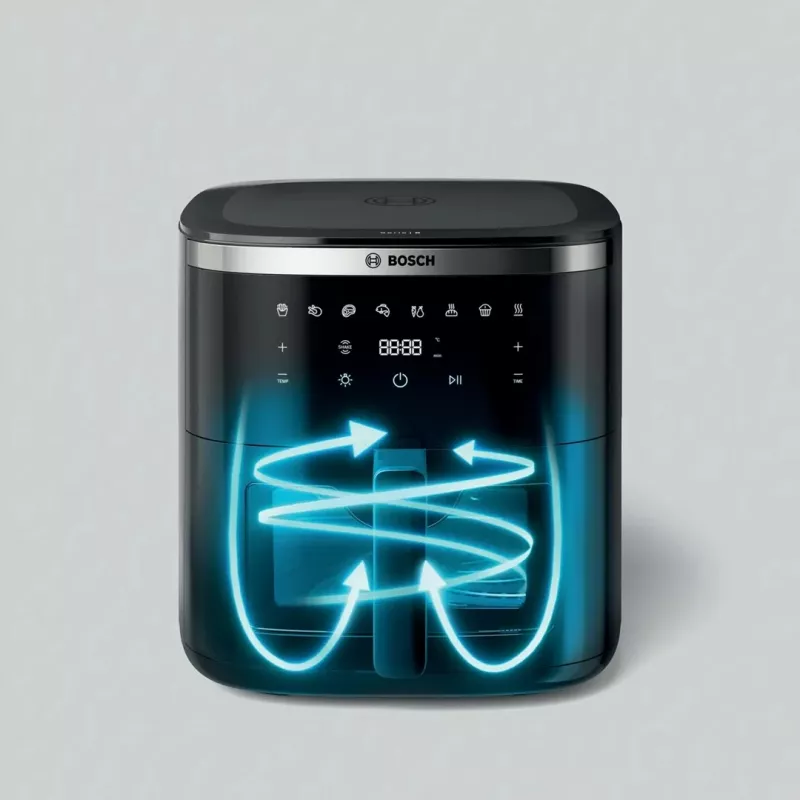 Freidora de aire Bosch Serie 6 MAFS2671B aparato individual 7,2 L de pie 1800 W freidora de aire negra