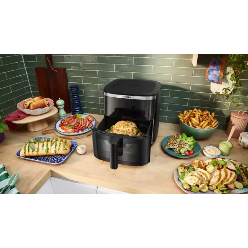 Freidora de aire Bosch Serie 6 MAFS2671B aparato individual 7,2 L de pie 1800 W freidora de aire negra