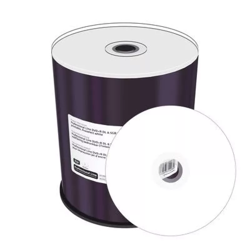 MediaRange DVD+R 8,5 GB 100 uds. 8x blanco imprimible en toda la superficie cakebox