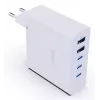 Cargador rápido Verico MOJO GaN 140W multipuerto USB-C y USB-A para portátiles, smartphones y tablets, Blanco