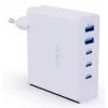 Cargador rápido Verico MOJO GaN 140W multipuerto USB-C y USB-A para portátiles, smartphones y tablets, Blanco