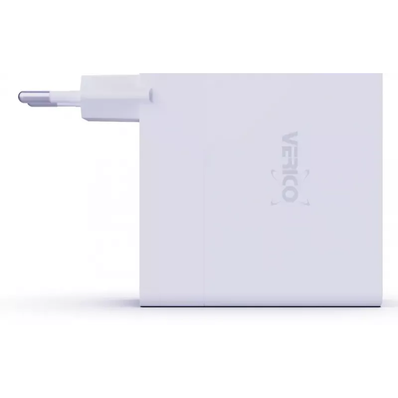 Cargador rápido Verico MOJO GaN 140W multipuerto USB-C y USB-A para portátiles, smartphones y tablets, Blanco