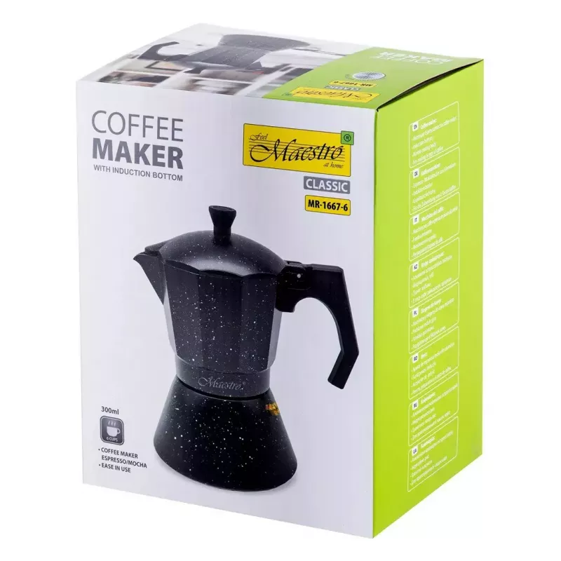 Cafetera Maestro MR-1667-6 — cafetera espresso para 6 tazas