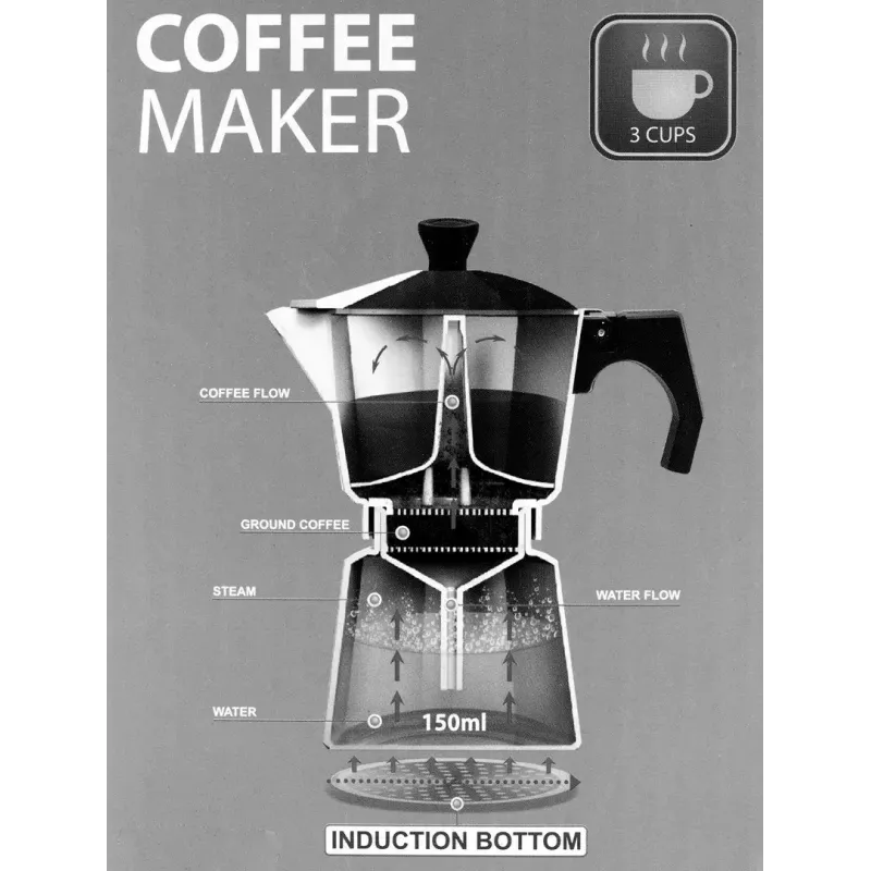 Cafetera Maestro MR-1667-6 — cafetera espresso para 6 tazas